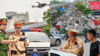 CSGT Hà Nội dùng flycam ‘soi’ từ trên cao, nhiều tài xế dừng đỗ sai quy định bị xử phạt