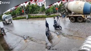 Bắc Ninh: Bé trai đột ngột lao qua đường, xe bồn không kịp tránh, camera ghi lại toàn bộ diễn biến