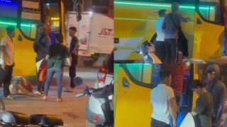 Camera vụ 2 vợ chồng bị ‘xe ôm bến xe Mỹ Đình’ rút hung khí đe dọa sau khi đòi 700 nghìn cho 12 km