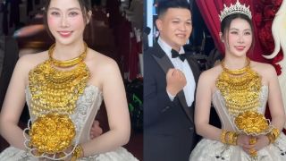 Thân thế cô dâu Vĩnh Long cầm hoa cưới 10 cây vàng đang khiến cộng đồng mạng phát sốt