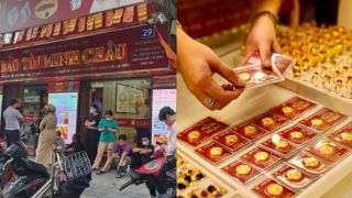 Giá vàng hôm nay (chiều 30/5): Vàng SJC, nhẫn 9999 leo lên vùng cao mới, dân ồ ạt xếp hàng gom vàng từ sớm