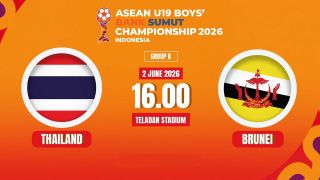 TRỰC TIẾP bóng đá U19 Thái Lan vs U19 Brunei - Link xem trực tiếp VCK U19 Đông Nam Á 2026