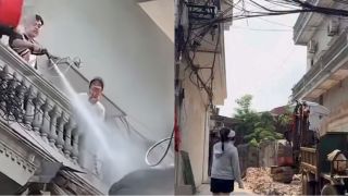 Phát hiện chi tiết đáng chú ý nghi là nguồn cơn vụ xịt nước vào thợ xây nhà sát vách ở Hà Nội