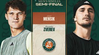 Lịch thi đấu tennis Bán kết Roland Garros 2026 hôm nay 5/6: Jakub Mensík đấu Alexander Zverev