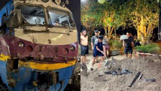 Thông tin mới vụ xe tải chở cát bị tàu hỏa húc văng: Nhân chứng kể phút thoát chết gang tấc