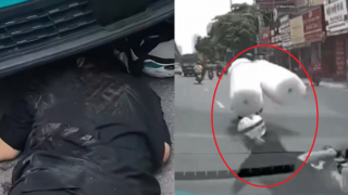 Clip xe chở hàng cồng kềnh gây tai nạn liên hoàn trên đường Nguyễn Trãi, Hà Nội: 1 người bất tỉnh