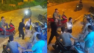 Ninh Bình: Trích xuất camera vụ người đàn ông tát cô gái trước cửa quán hát, đánh thanh niên đi cùng