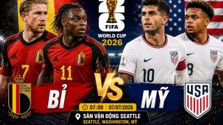 Link xem TRỰC TIẾP bóng đá Mỹ vs Bỉ 07h00 ngày 7/7 - VTV3, VTV6 trực tiếp World Cup 2026 mới nhất