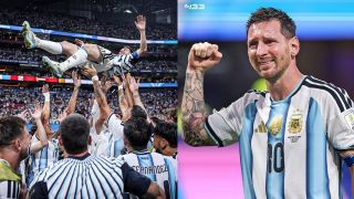 ĐT Argentina để lộ tin tức buồn về Messi khi ăn mừng chiến thắng trong phòng thay đồ