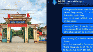 Hiệu trưởng ở Tuyên Quang có thái độ không ngờ trước phản ảnh giám thị chỉ bài cho con mình trong phòng thi