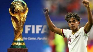 ĐT Tây Ban Nha hưởng lợi ở chung kết World Cup 2026, Lamine Yamal chạm một tay vào chiếc Cúp Vàng