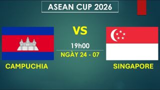 VTV6, VTV7 TRỰC TIẾP bóng đá Campuchia vs Singapore hôm nay 24/7 - Link xem trực tiếp AFF Cup 2026 mới nhất