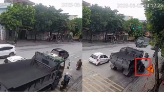 Hưng Yên: Xe tải vượt ẩu chèn người phụ nữ tử vong tại chỗ, camera ghi lại diễn biến vụ việc