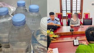 Lời thú nhận của người phụ nữ rót nước vào vỏ chai bán cho khách ở gần cổng BV Hữu nghị Đa khoa Nghệ An