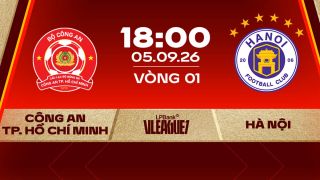 Trực tiếp bóng đá V.League hôm nay 5/9 - Link xem trực tiếp CA TPHCM vs Hà Nội FC trên FPTPlay