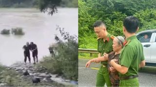 Chủ quán cà phê ở Nghệ An nghe tiếng kêu cứu thất thanh, phóng xe máy 500m đuổi theo cứu bà cụ bị cuốn trôi