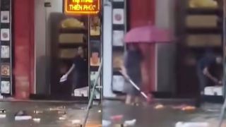 Mưa lớn kỷ lục ở Vinh, một người phụ nữ bị cộng đồng mạng lên án vì hành động lạ