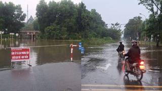 Đại lộ Thăng Long Hà Nội ngập sâu tới 1 mét, cấm toàn bộ phương tiện qua khu vực nguy hiểm