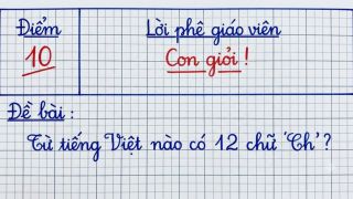 Từ tiếng Việt nào chứa tới 12 chữ 