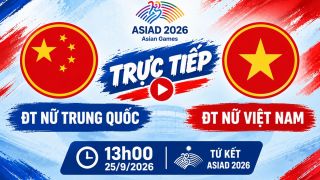 VTV trực tiếp bóng đá nữ Việt Nam vs Trung Quốc - Link xem trực tiếp bóng đá nữ ASIAD 2026 trên VTV6