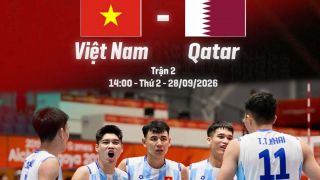 Xem TRỰC TIẾP bóng chuyền Việt Nam đấu Qatar ở đâu? VTV6, VTVGo phát sóng bóng chuyền ASIAD 2026