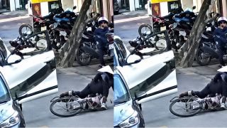 Trích xuất camera vụ nữ tài xế mở cửa bất cẩn khiến cụ bà đi xe đạp ngã ra đường, bị xe máy tông trúng