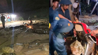 Mưa lớn gây lũ dữ ở Lâm Đồng: Đất đá tràn xuống Quốc lộ 55, nhiều phương tiện phải quay đầu