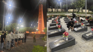 Ngăn gần 20 thanh thiếu niên chuẩn bị đánh nhau, công an đưa đến nghĩa trang chăm sóc mộ liệt sĩ