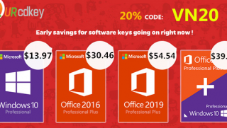 URcdkey tung mã giảm giá `khủng` cho Office 2016, Windows 10 Pro, Office 2019, chỉ từ 300.000 đồng 