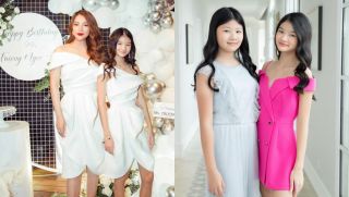 Con gái tình cũ Kim Lý chụp ảnh với một bé gái giống hệt như chị em, CĐM choáng khi biết gia thế