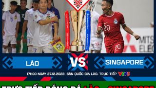 Trực tiếp bóng đá hôm nay Lào - Singapore: ĐT Việt Nam nguy cơ rơi khỏi Top 2 Bảng xếp hạng AFF Cup