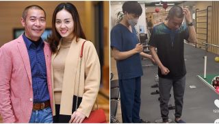 NSND Công Lý tập tễnh bước đi từng bước chậm chạp, tình hình sức khỏe hiện tại đã tiến triển