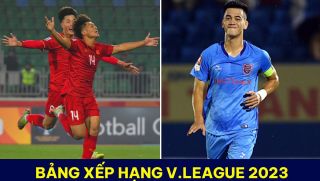 Bảng xếp hạng V.League 2023 mới nhất: HAGL đánh bại Hà Nội; Tiền đạo số 1 ĐT Việt Nam gây bất ngờ