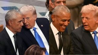 Câu nói của ông Trump khiến ông Obama bật cười ngay giữa tang lễ ông Carter, chuyện gì đã xảy ra?