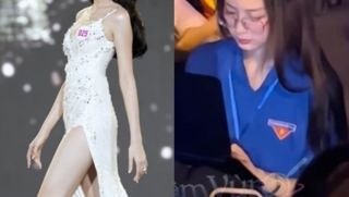 Hoa hậu Lê Nguyễn Bảo Ngọc bị chỉ trích vì có hành động 'quá lố' trong lúc tập diễu binh 