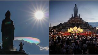 ‘Điềm lạ’ xuất hiện trong ngày đầu tôn trí Xá lợi Phật ở đỉnh núi Bà Đen khiến nhiều người xôn xao