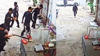 Nhóm côn đồ mặc 'đồng phục' đen đập phá tan tành quán phở, chủ quán hé lộ nguyên nhân gây 'sốc'