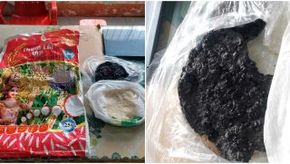 Xôn xao nghi vấn gạo giả, cháy thành than khi rang, trên bao bì có dòng chữ ‘lạ’