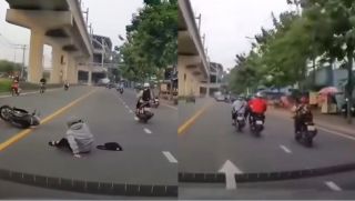 Phẫn nộ clip nam thanh niên truy đuổi, đạp ngã người đi xe máy ở Thủ Đức, đối tượng đạp xe là ai?
