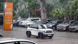 Dàn xe điện VinFast trở thành tâm điểm tại Entech Hanoi 2025