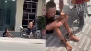 Phẫn nộ danh tính người xích chân tay bé trai, dùng xe máy kéo lê trên đường ở Hải Phòng