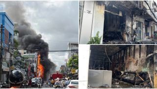 Cháy lớn, khói đen hàng chục mét bốc lên thiêu rụi cửa hàng điện thoại ở Cần Thơ gây thiệt hại lớn