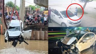 Danh tính người thật sự cầm lái trong vụ ô tô tông 2 xe máy rồi rơi sông, lộ hình ảnh rời quán karaoke