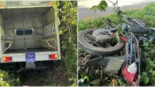 Va chạm kinh hoàng giữa xe tải tập lái và xe máy khiến 1 người tử vong tại Tây Ninh, trên xe có thầy dạy