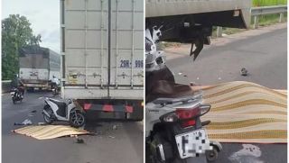 Hiện trường ám ảnh vụ xe máy đâm vào đuôi xe tải khiến 3 bà cháu ở Đắk Lắk tử vong thương tâm