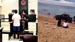 Tài xế lái xe bán tải náo loạn bãi biển dịp Tết Đoan Ngọ lĩnh án tù, lộ quá khứ từng có 2 tiền án 