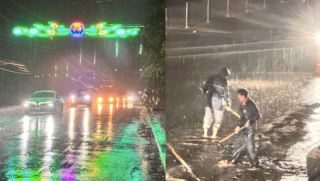 Hy hữu giữa đêm khi cao tốc Vĩnh Hảo - Phan Thiết bất ngờ bị đất cát phủ trắng, ảnh hưởng tới các phương tiện giao thông