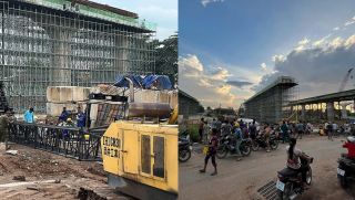 Hiện trường kinh hoàng: Cần cẩu ở Vành đai 3 TP HCM bất ngờ sập, nam công nhân tử vong tại chỗ