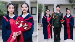 Gia thế của 2 chị em song sinh trúng tuyển vào Học viện Quân Y với điểm tuyệt đối 30/30