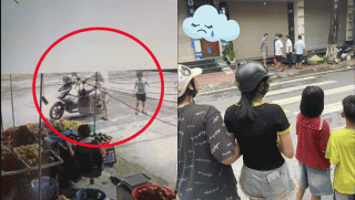 Người đàn ông dựng chân chống giữa lên để đề xe, bé trai vô tình vặn tay ga xe phóng đi gây tử vong